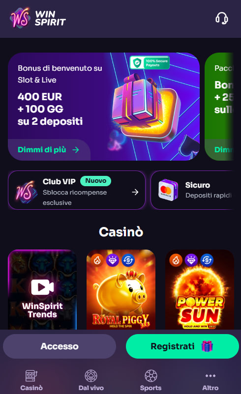 WinSpirit Casino app